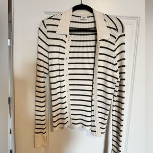 Abercrombie Slim Button-Through Sweater Polo Size XL